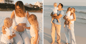 Sadie Robertson and family on the beach