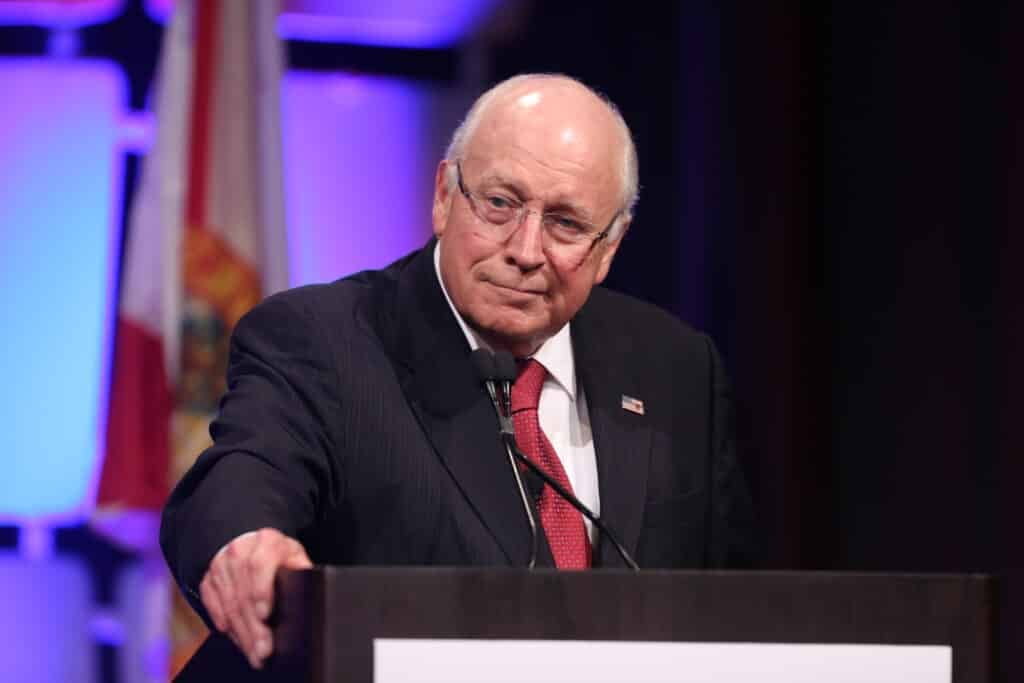 Dick Cheney delivers a speech