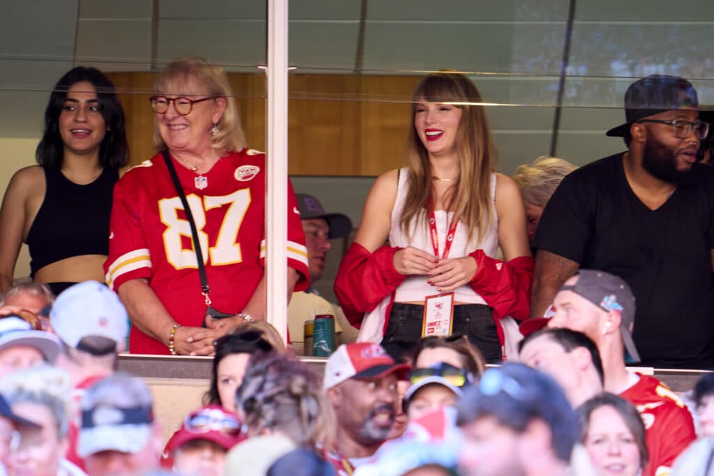 Taylor Swift at her first Chiefs game in 2023