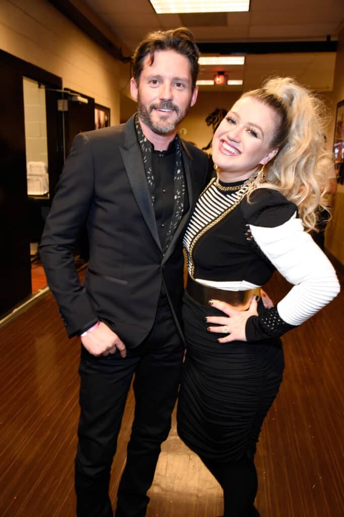 Kelly Clarkson and Brandon Blackstock at the 2018 Billboard Music Awards