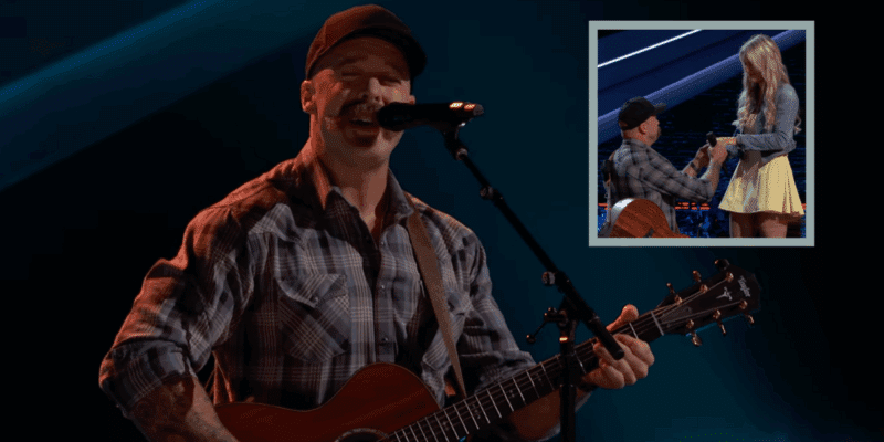 Firefighter proposes on The Voice
