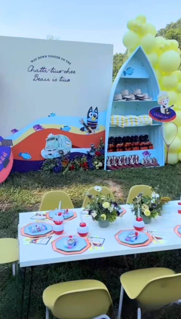 Beau Combs' second birthday party theme was Chatta-two-chee.