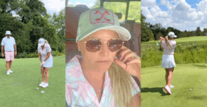 Miranda Lambert playing golf