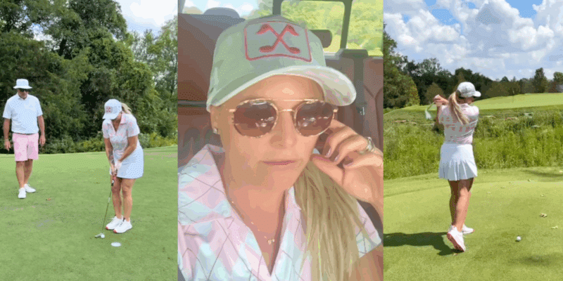 Miranda Lambert playing golf