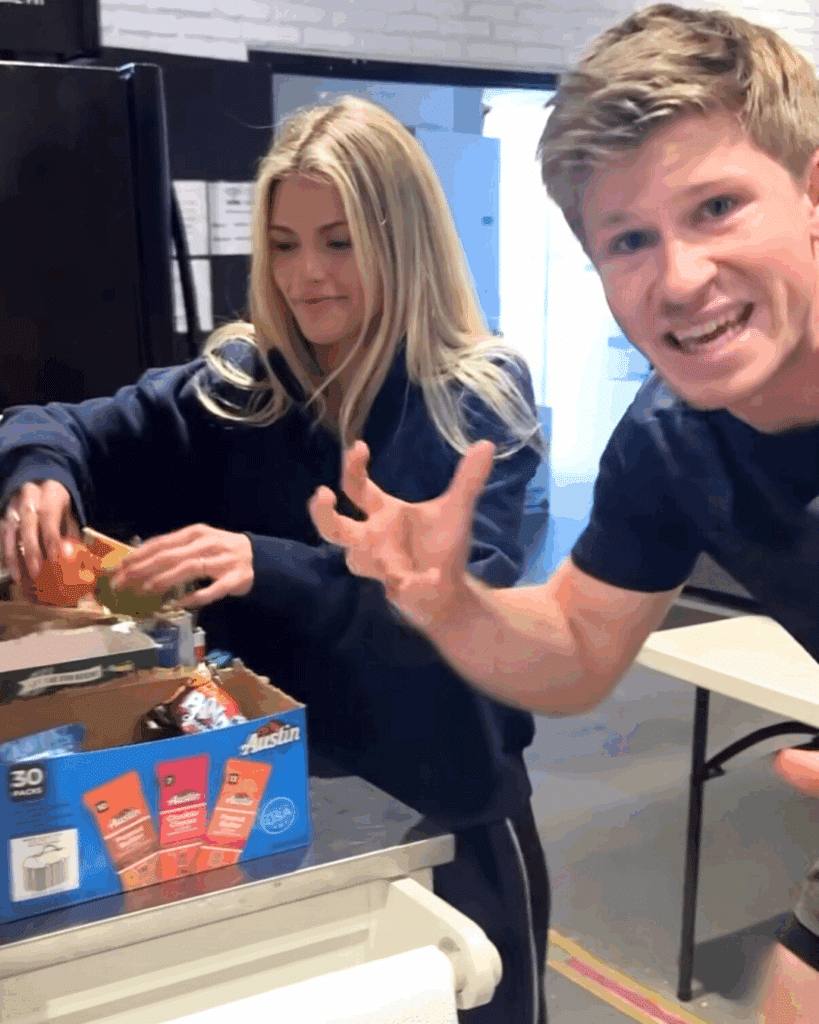 Robert Irwin and Witney Carson show of the "DWTS" watering hole