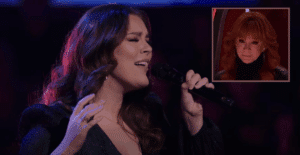 Aubrey Nicole brought Reba to tears