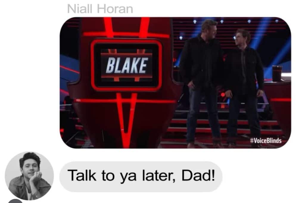 Niall Horan chats with Blake Shelton about "stealing" his song 