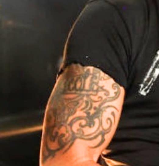 Keith Urban's "Nicole" tattoo