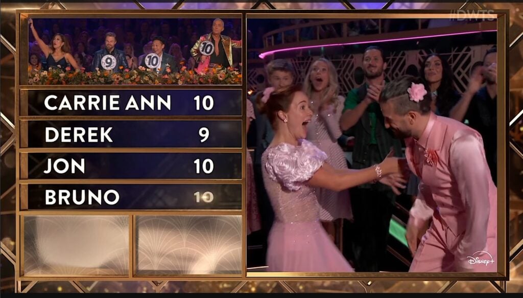 Whitney Leavitt earns a 39/40, and the season's first 10 on Dancing With The Stars 