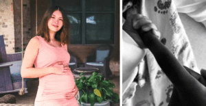 19-year-old Priscilla Robertson gives birth to her first child