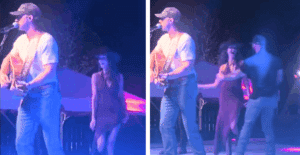 Singer Annie Bosko's sister crashes the stage while Riley Green was performing