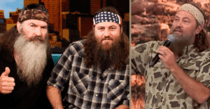 Willie Robertson got emotional during a speech about his father, Phil