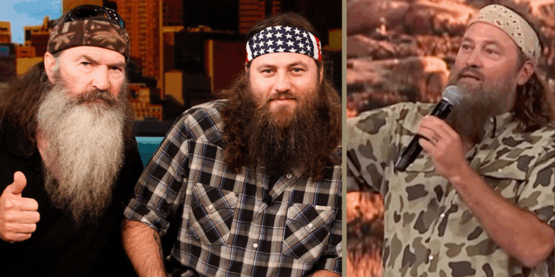 Willie Robertson got emotional during a speech about his father, Phil