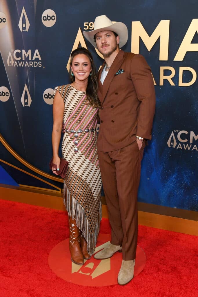 Brandon Lake and wife Brittany at the CMA Awards