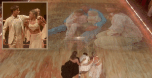 Robert Irwin, Bindi Irwin, and Witney Carson hug following their powerful dance