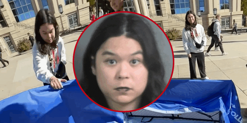 On November 5, Justin Pham Calhoon, 19, who goes by Niko Calhoon, was arrested after flipping over a table at a Turning Point USA event.