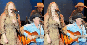 Clay Walker's daughter, Mary Elizabeth sings at his recent concert.