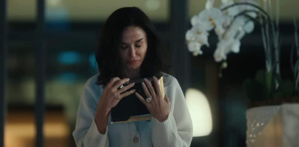 Demi Moore's Cami Miller gets emotional in Season 2, Episode 3 of Landman (Photo Credit: Landman Official / YouTube)