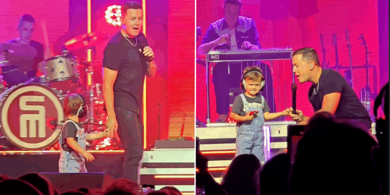 Scotty McCreery on stage with his song Avery