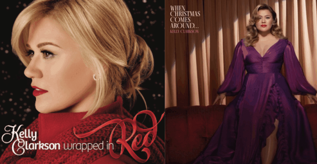 Kelly Clarkson's 2013 album Wrapped In Red and her 2021 album When Christmas Comes Around...
