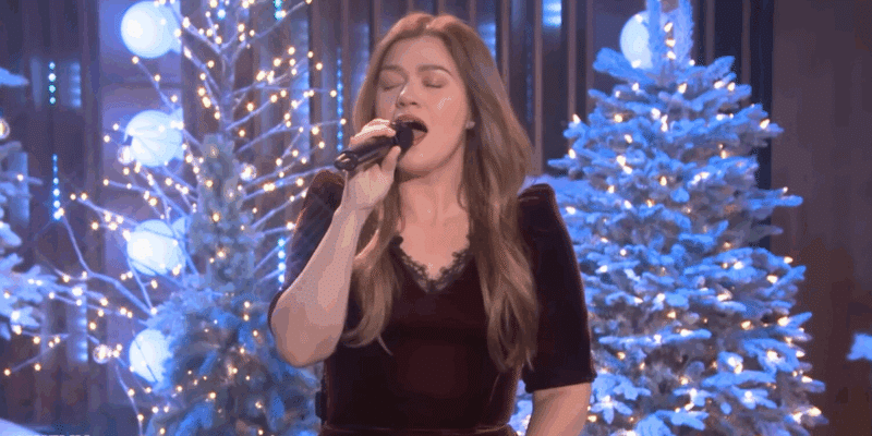 Kelly Clarkson performs 