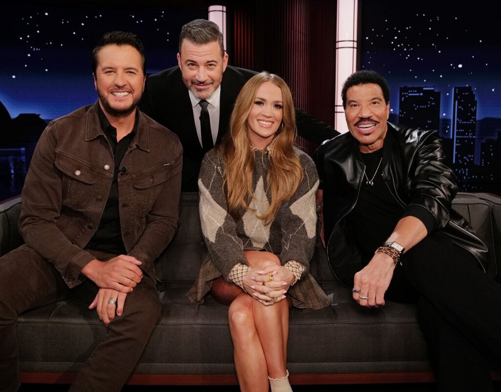 Luke Bryan, Jimmy Kimmel, Carrie Underwood, and Lionel Richie