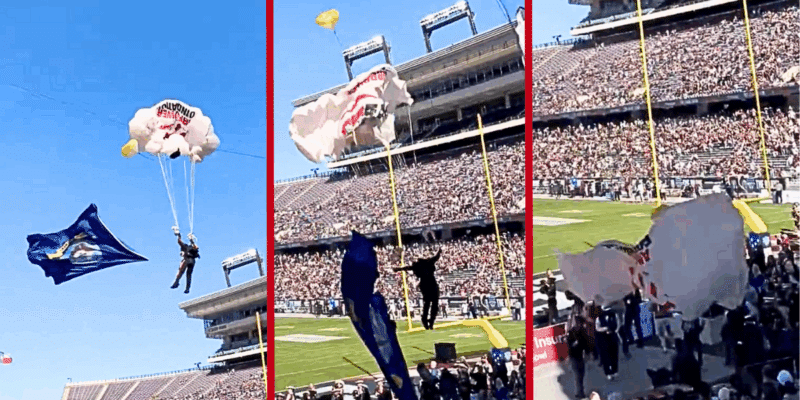 At the Armed Forces Bowl on Jan. 2, the post-season game was overshadowed by a series of parachutist accidents, one of which was captured on camera...