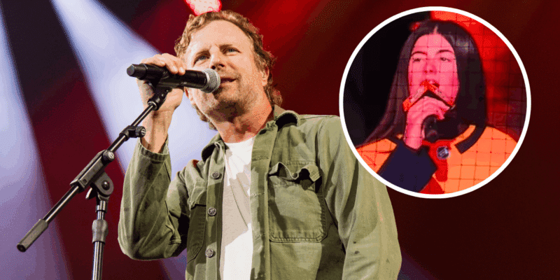 Evie Bentley singings the national anthem