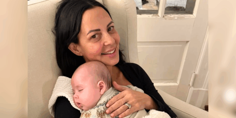 Sara Evans with her grandson