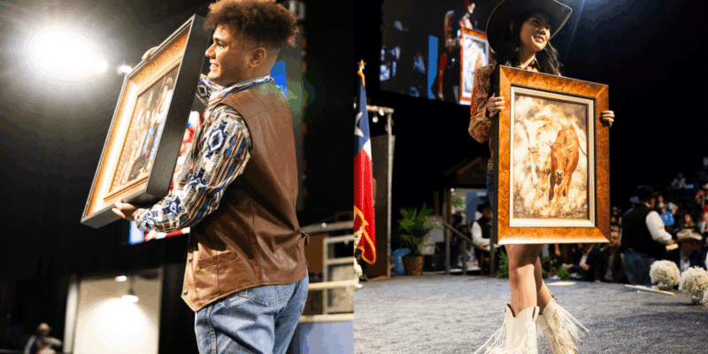 The top two works of art at the Houston Livestock Show and Rodeo brought in a combined total of $825,000.