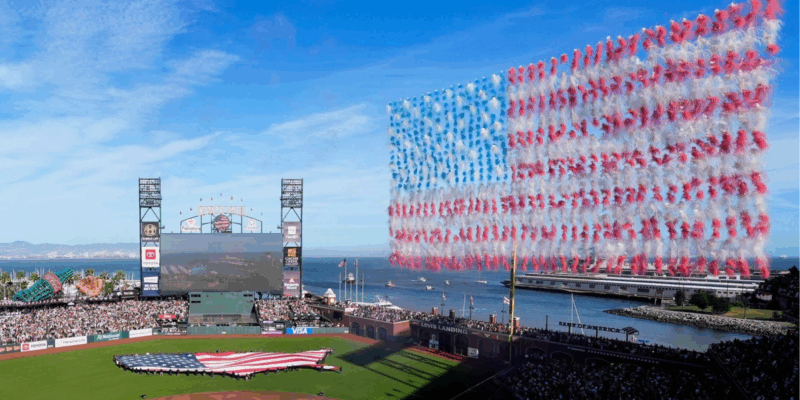 At the MLB Opening Night, on March 25, 1,000 perfectly synchronized drones delighted fans with a unique patriotic display.