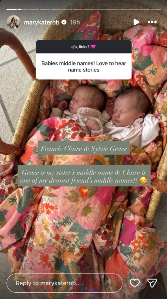 Robertson twin daughters middle names meanings