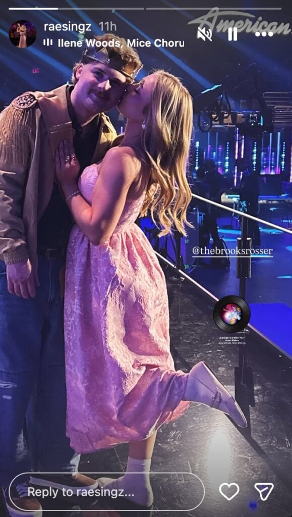 Rae Boyd celebrates Brooks advancing to the next round of American Idol