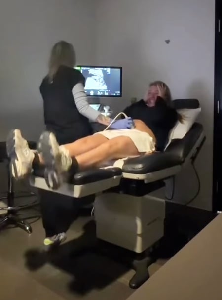 Emmy Russell reacts to finding out the gender of her baby