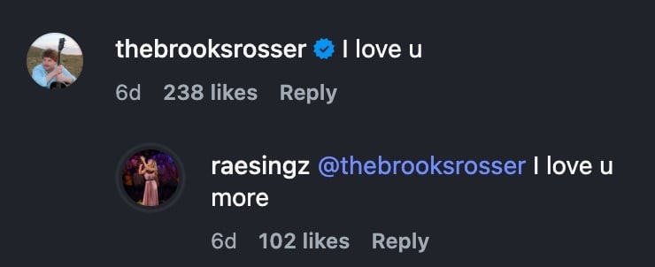 Brooks and Rae Boyd flirted in the comment section a week before they revealed their relationship on live TV 