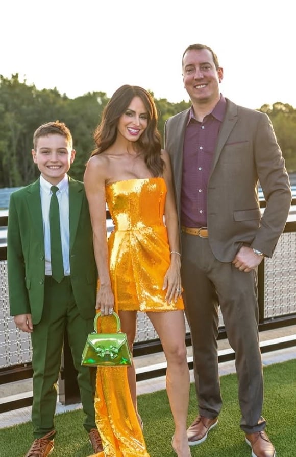 Brexton Busch with his parents Samantha and Kyle Busch (Photo Credit: Samantha Busch / Instagram)