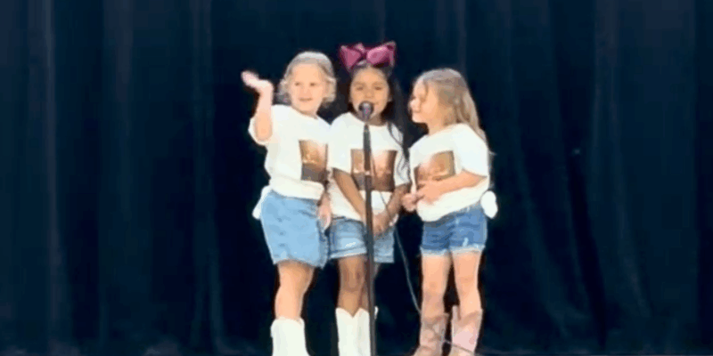 Three little girls recently sang Ella Langley's 