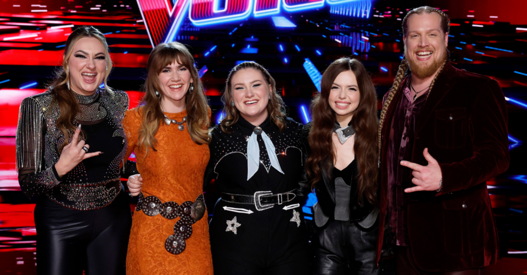Contestants on Season 24 of The Voice, Jacquie Roar, Lila Forde, Ruby Leigh, Mara Justine, Huntley